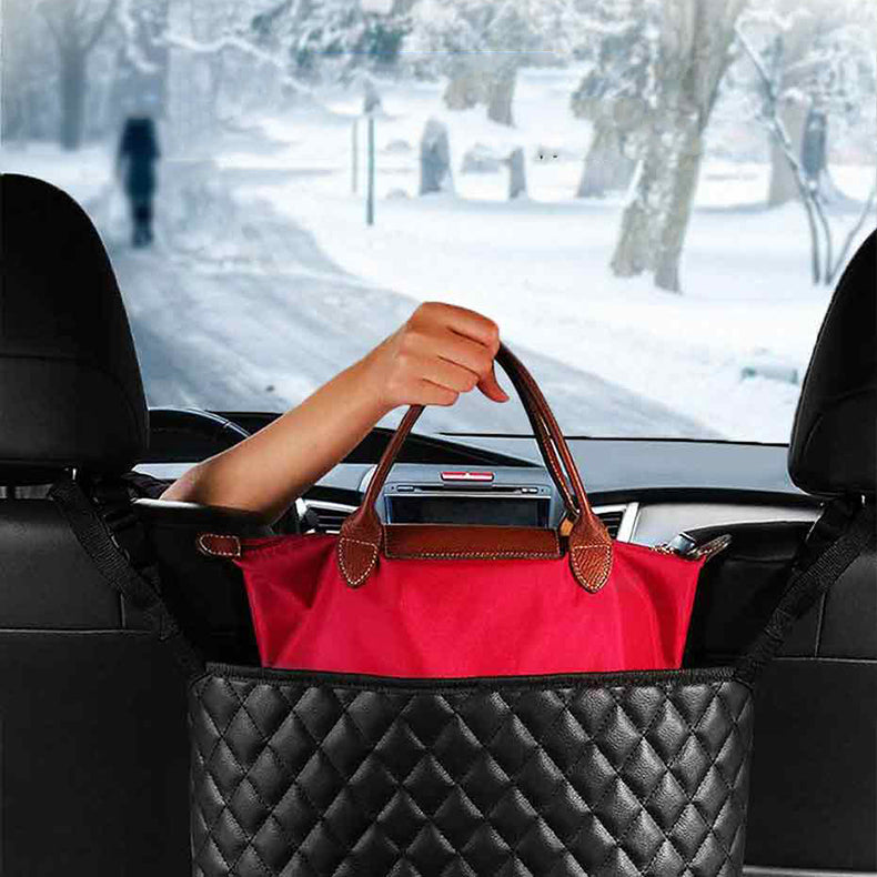 Car Storage Bag Handbag Holder Car Seat Storage Organizer Handbag Holder Auto Interior Stowing Tidying Car Middle Organizer - ChicaLux