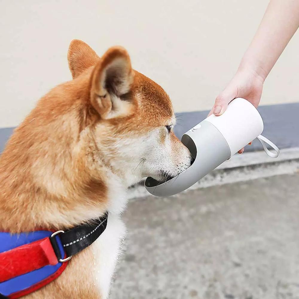 Pet Drinking Cup Pet Water Bottle Convenient Easy To Use Splash-Proof Splash-Proof One-Key Lock ABS Standard - ChicaLux