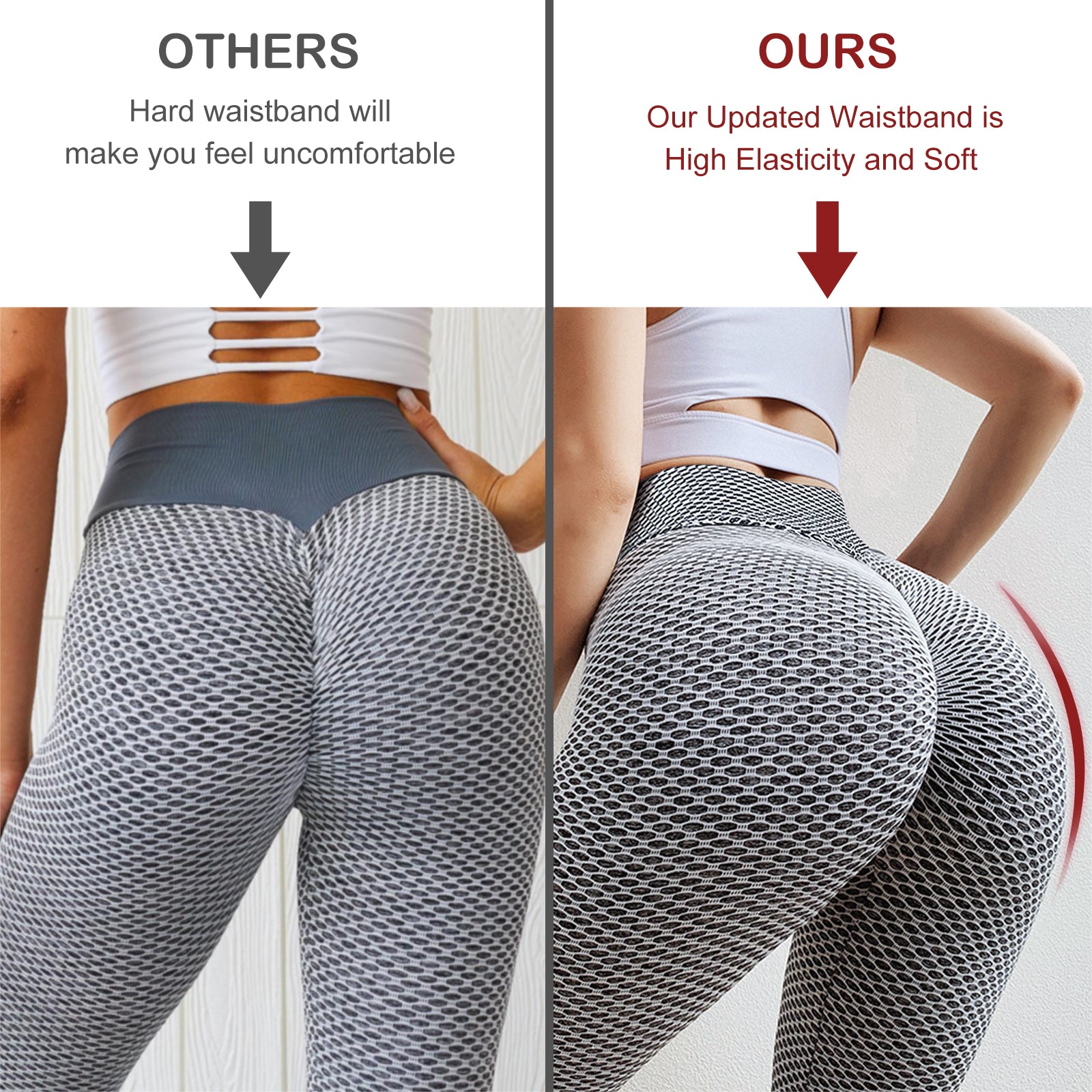 TIK Tok Leggings Women Butt Lifting Workout Tights Plus Size Sports High Waist Yoga Pants - ChicaLux