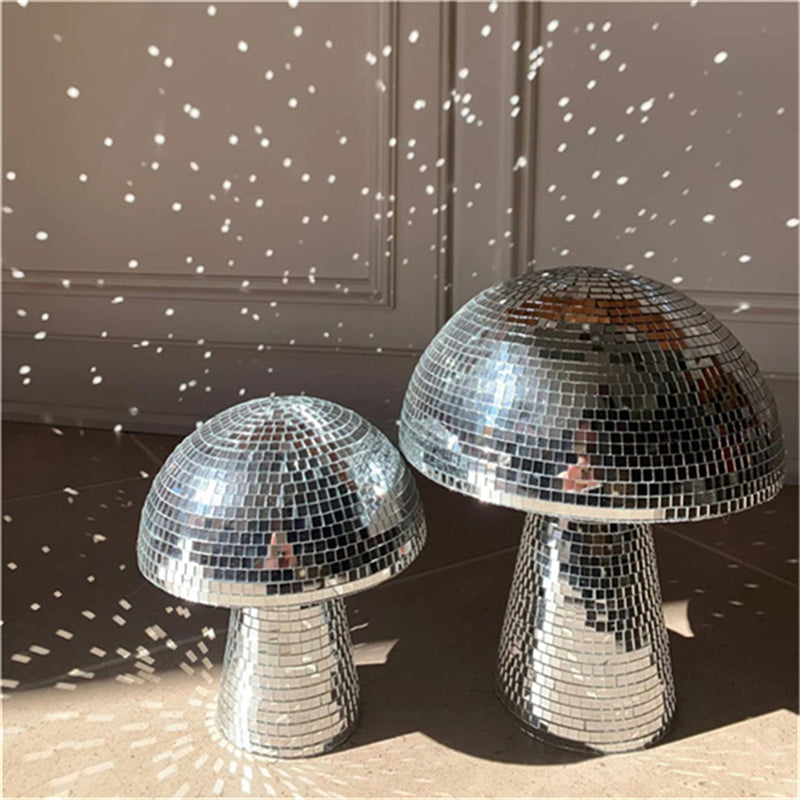 Mirror Glass Brick Mushroom Disco Ball Upholstery - ChicaLux