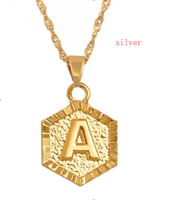 Women Charm A-Z Alphabet Letter Pendant Necklaces Stainless Steel Initial 26 Letters Necklace Glamour Choker Jewelry - ChicaLux
