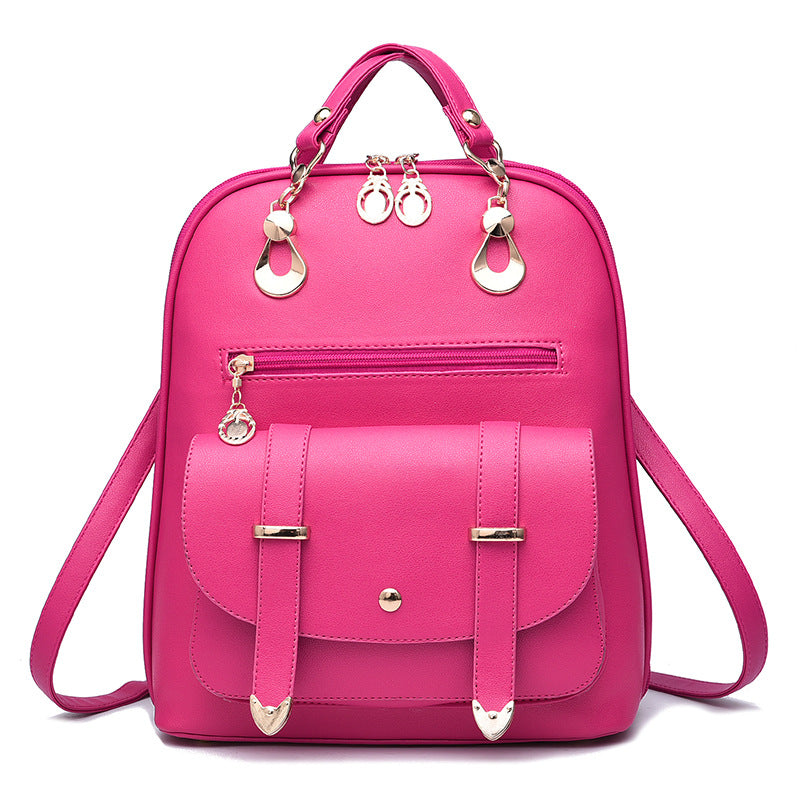 Female bag fashion PU leather dual-use backpack - ChicaLux