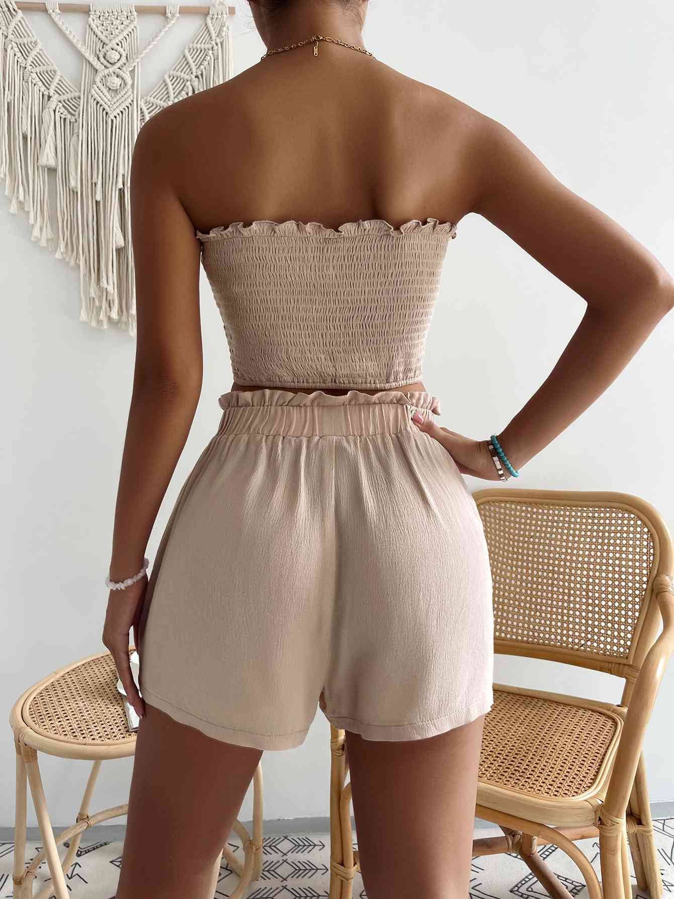 Sweetheart Neck Tube Top and Shorts Set - ChicaLux