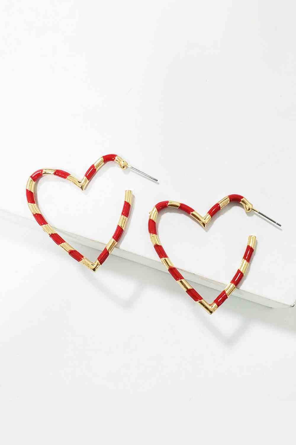 Heart Shape Dangle Earrings - ChicaLux