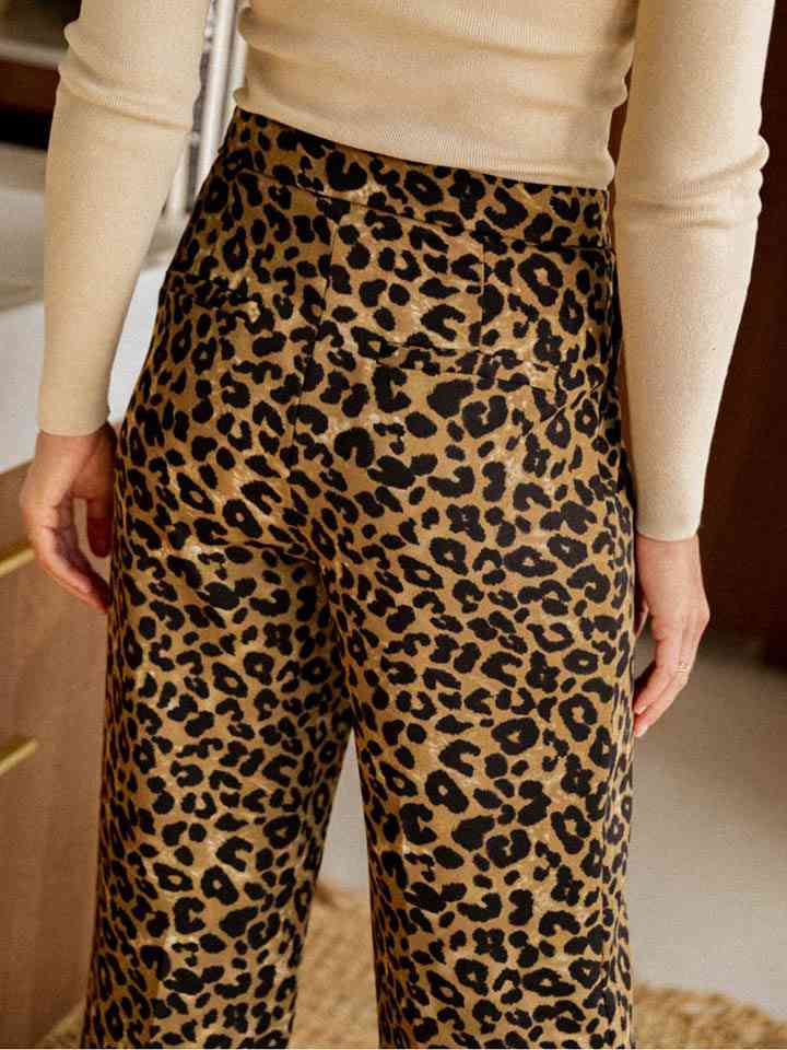 Leopard Wide Leg Pants - ChicaLux