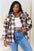 Double Take Plaid Button Front Shirt Jacket with Pockets