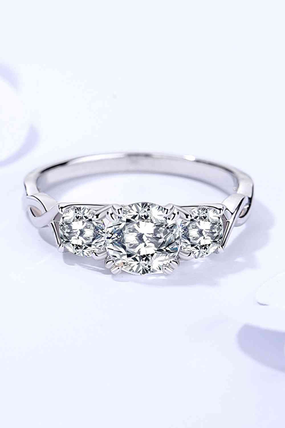 1 Carat Moissanite 925 Sterling Silver Ring - ChicaLux