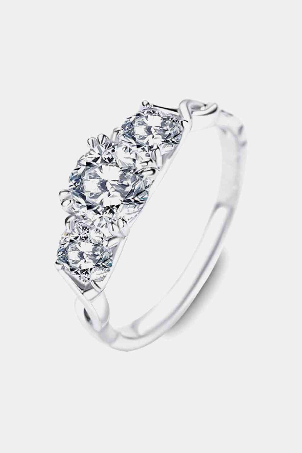 1 Carat Moissanite 925 Sterling Silver Ring - ChicaLux