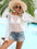Openwork Boat Neck Long Sleeve Cover Up - ChicaLux