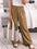 Pantalones casuales sueltos para el hogar Pantalones anchos con cordones de color sólido de cintura media 