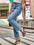 New style denim style ripped trousers women's casual pants