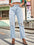 Los pantalones casuales de las mujeres rasgadas del estilo del dril de algodón del nuevo estilo 