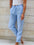 Pantalones de pierna ancha de color sólido con cintura elástica para mujer Pantalones sueltos 