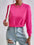 New women's long-sleeved round neck solid color sweater