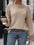 Nuevo suéter tipo jersey de color liso con cable para mujer 