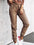 Pantalón de mujer de piel slim fit con cintura de pana 