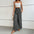 New casual solid color flared wide-leg pants